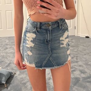 Hollister High Rise Denim Skirt